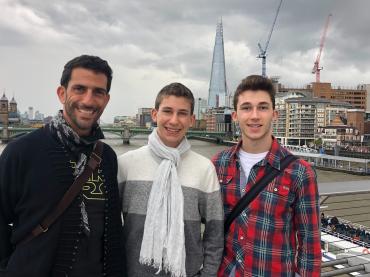 Ziad Awad CEO Of AWAD CAPITAL Smiling With His Sons With London In Background
