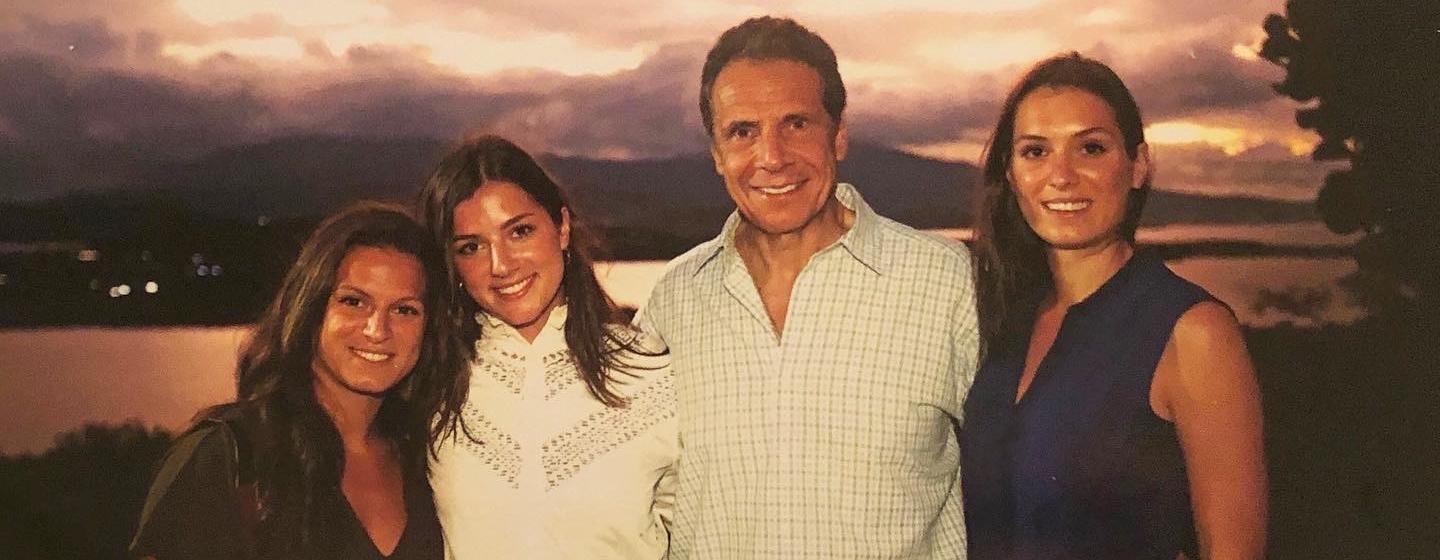 Andrew Cuomo Smiling With His Daughters At Sunset