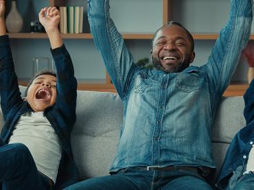 excited-african-american-happy-family-father-and-children