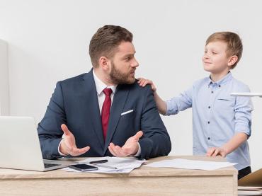 boy-with-his-father-businessman-at-office