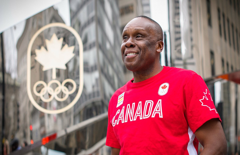 Bruny Surin In Team Canada Shirt