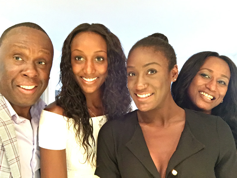 Bruny Surin With Wife And 2 Daughters