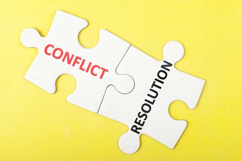 Words Conflict And Resolutions On Each Puzzle Piece