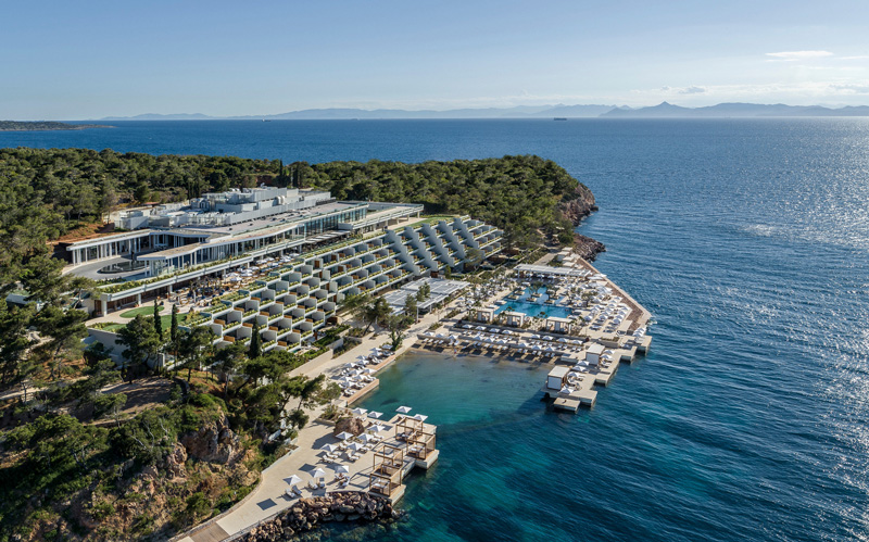 Aerial Overview of the Four Seasons Astir Palace Hotel - Nafsika building