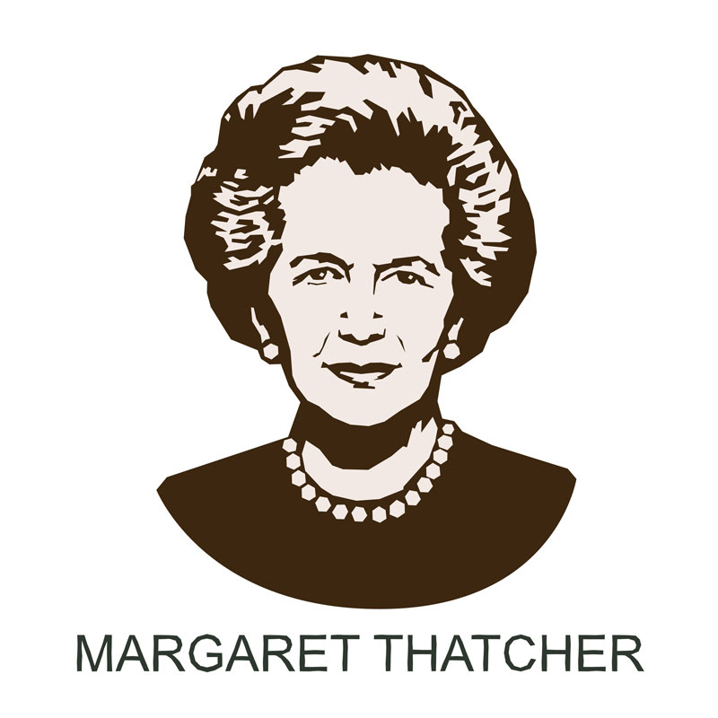 Illustration Of Margaret Thatcher Portrait