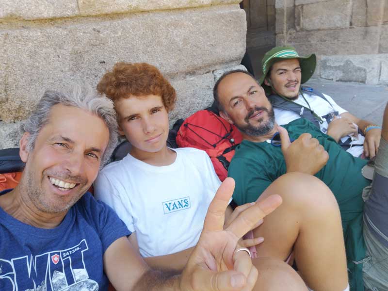 João Perre Viana And Nuno Santos Fernandes With Their Sons Posing For A Photo