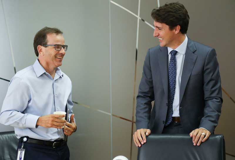 John Boynton Sharing A Laugh With Justin Trudeau Prime Minister Of Canada