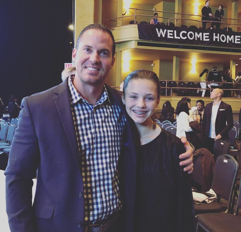 Justin Batt With Daughter In New York