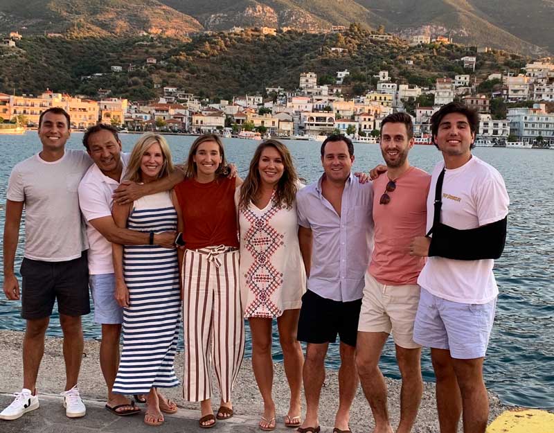 Oscar Munoz With Family By Water In Italy