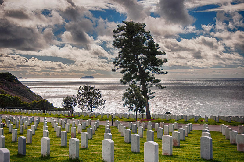 Fort Rosecrans National Cemetery Overlooking Pacific Ocean