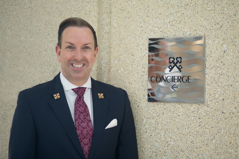 Concierge Robert Marks With Clefs D'Or International Sign