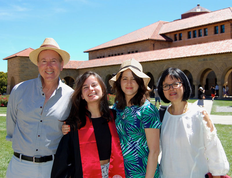 Steven Fisher Posing For Photo With Family At Daughters Graduation