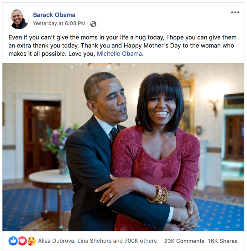 Barack Obama And Michelle Obama Holding Each Other And Smiling